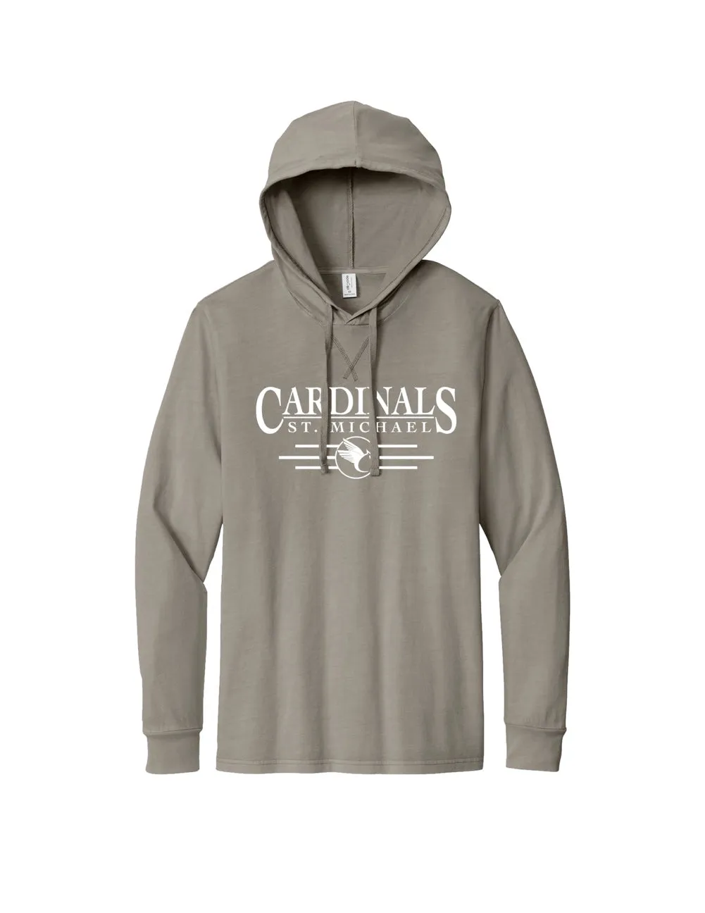 2024 - Hooded Tee - cotton - Gray with lined logo - Cannot be worn as school outerwear