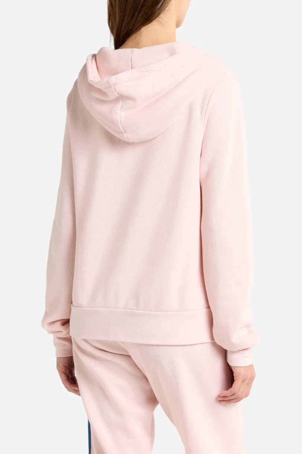 Aviator Nation 5 Stripe Zip Hoodie in Light Pink