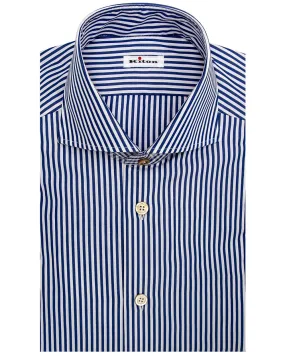 Blue and White Bengal Stripe Dress Shirt