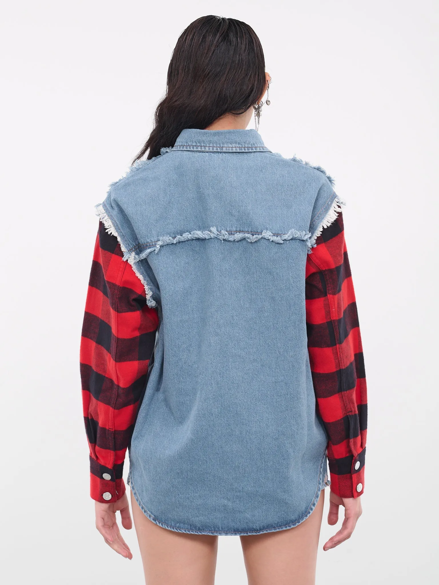 Check Denim Shirt (J0508-8737-BLUE)