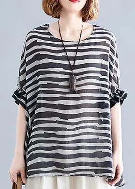 Chic Black Striped Shirts