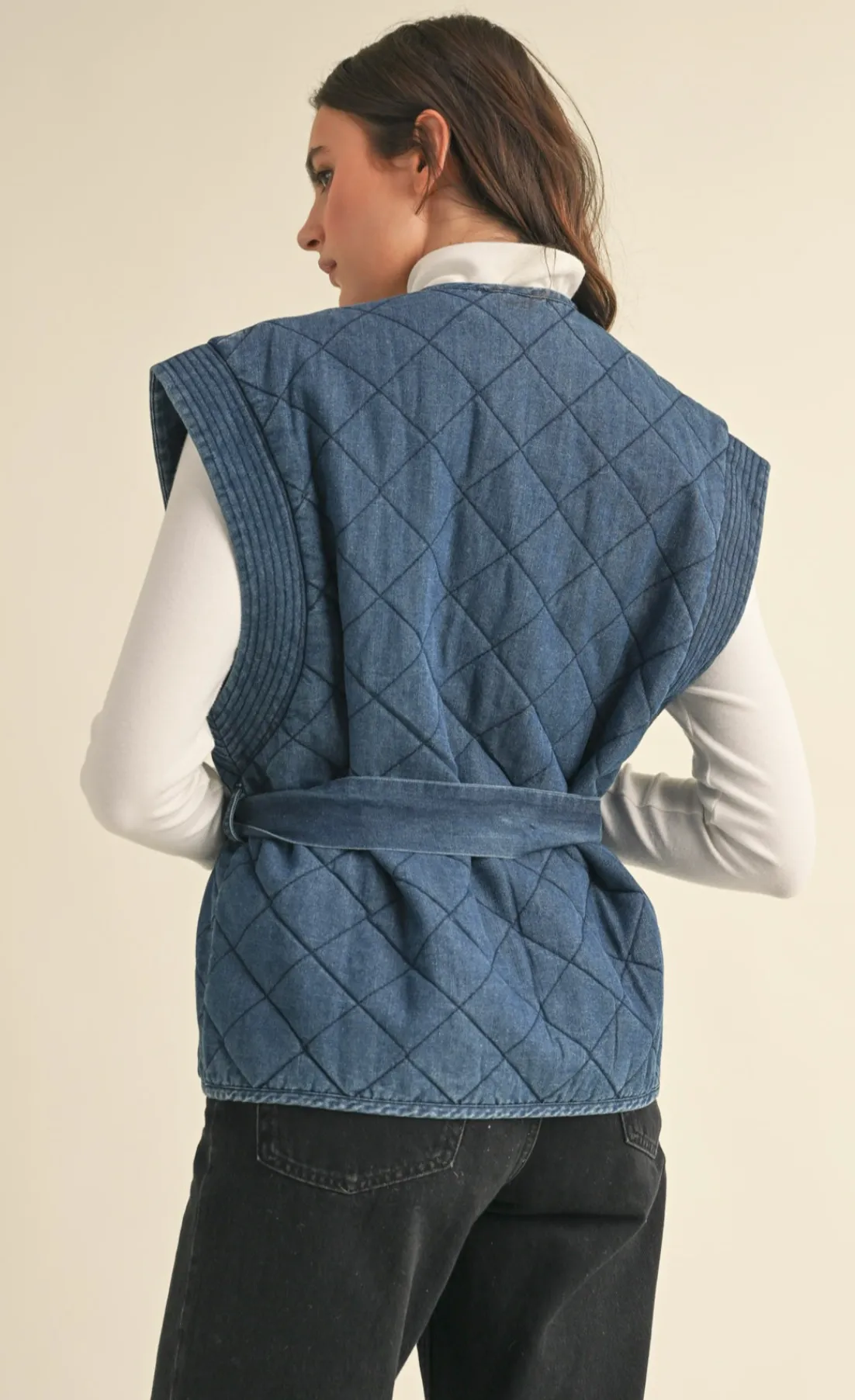 Denim Quilted Vest