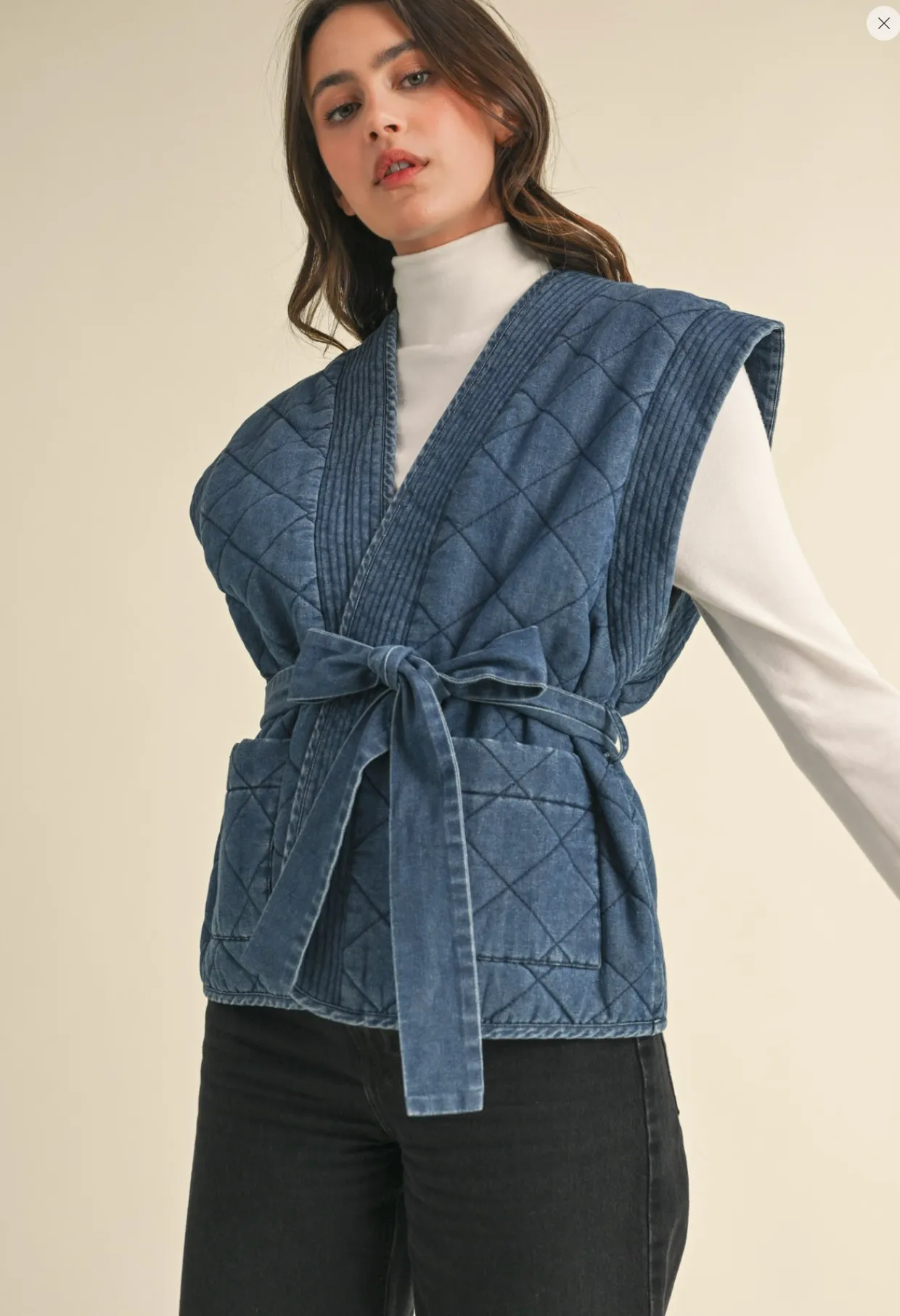 Denim Quilted Vest