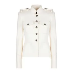 Dolce & Gabbana White Wool Jackets & Coat