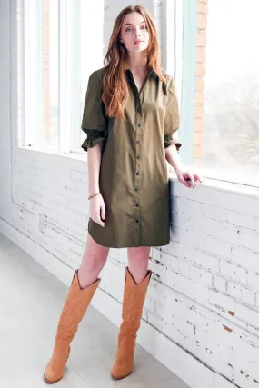 Finley Shirts Miller Weathercloth Dress 3312074W | Olive