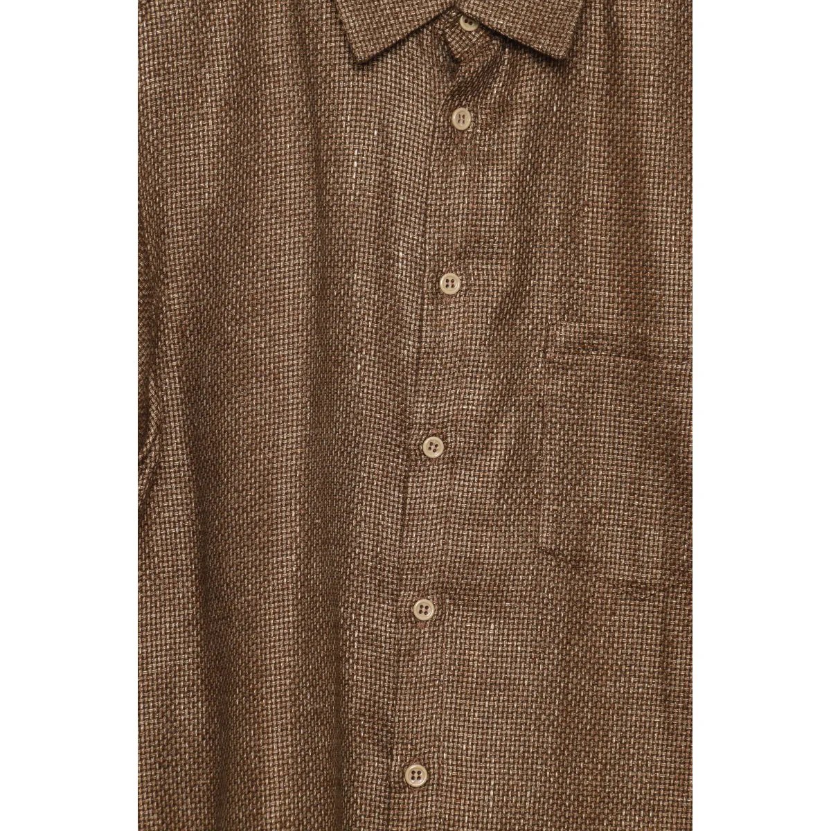 Frank Leder Bronze Weave Wool Shirt brown