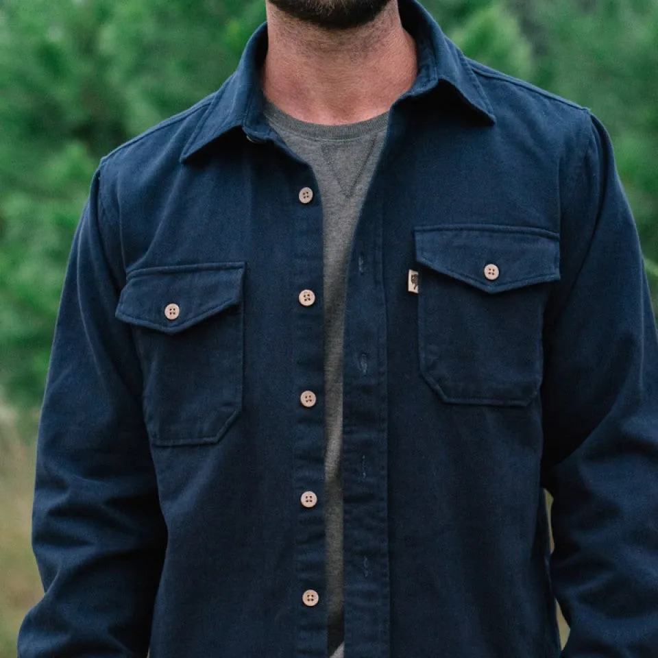 Gunner Cotton Twill Shirt Jac | Lost Cove Navy