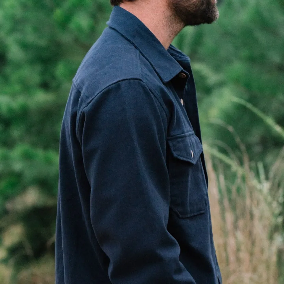 Gunner Cotton Twill Shirt Jac | Lost Cove Navy