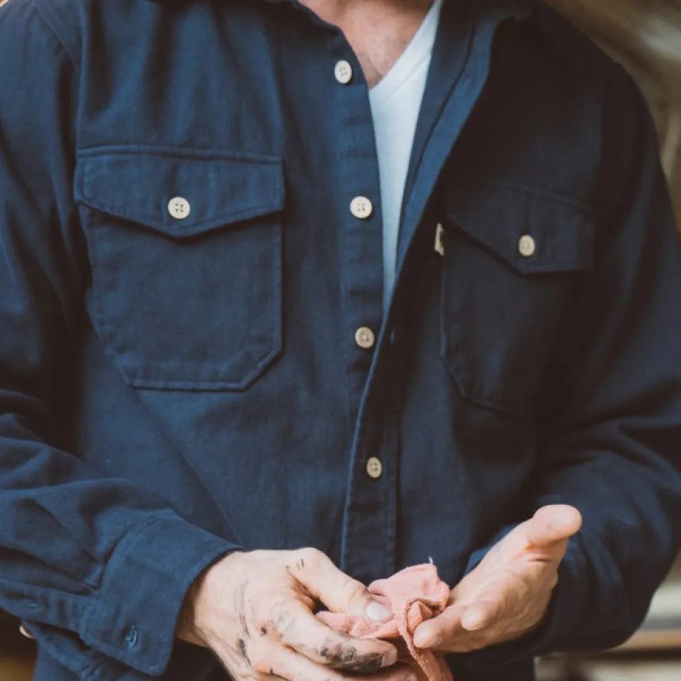 Gunner Cotton Twill Shirt Jac | Lost Cove Navy