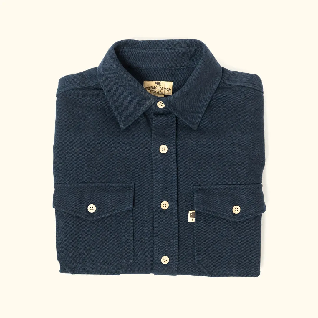 Gunner Cotton Twill Shirt Jac | Lost Cove Navy