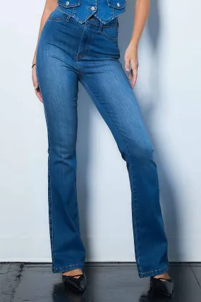 High-Rise Bootcut Jeans