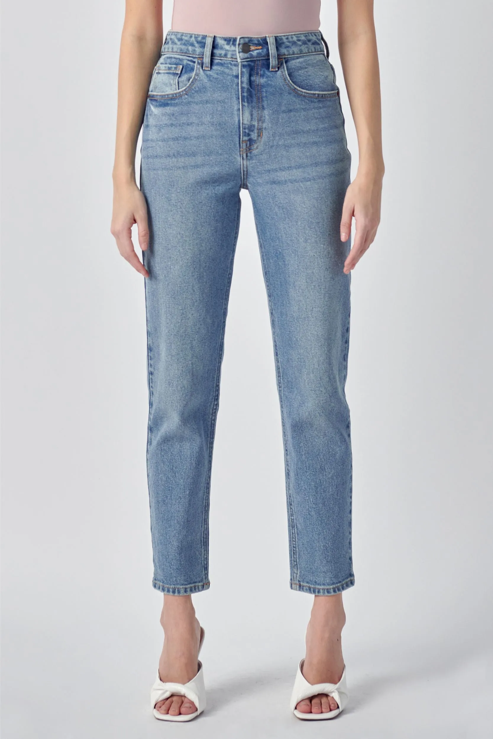 High Rise Slim Straight Jean