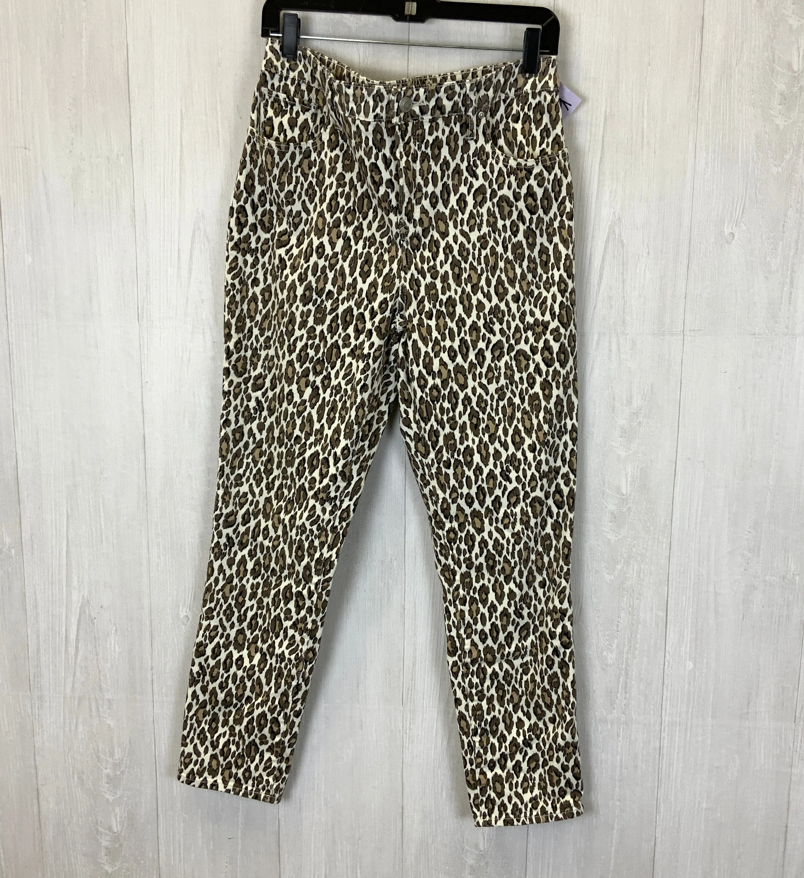 Jeans Boyfriend By Chicos In Leopard Print, Size: 8