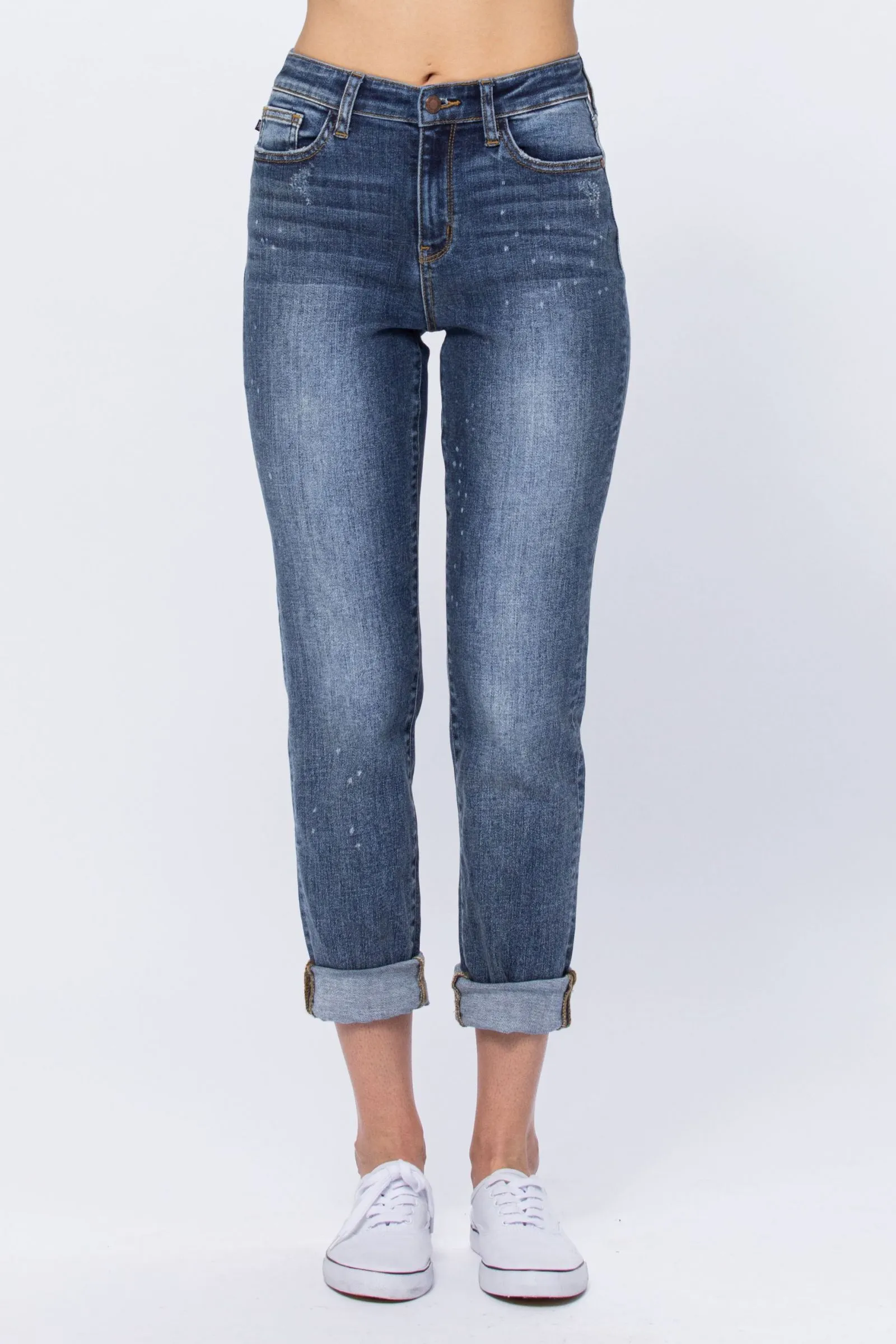 Judy Blue High Rise Bleach Splash Boyfriend jeans