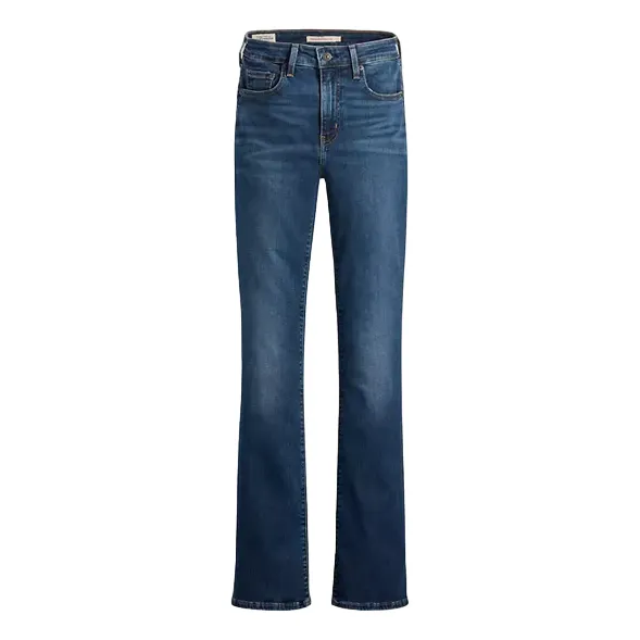 Levi's pantalone jeans da donna a vita alta a zampa 725 blu scuro