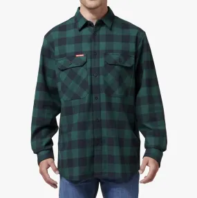 LONG SLEEVE CHECK FLANNEL Mens Shirts Green