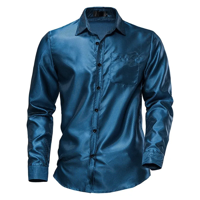 Men&#39;s Floral Black Dress Shirts 2022 Stylish New Long Sleeve Steampunk Shirt Men Party Club Bar Social Shirt Male Chemise Homme