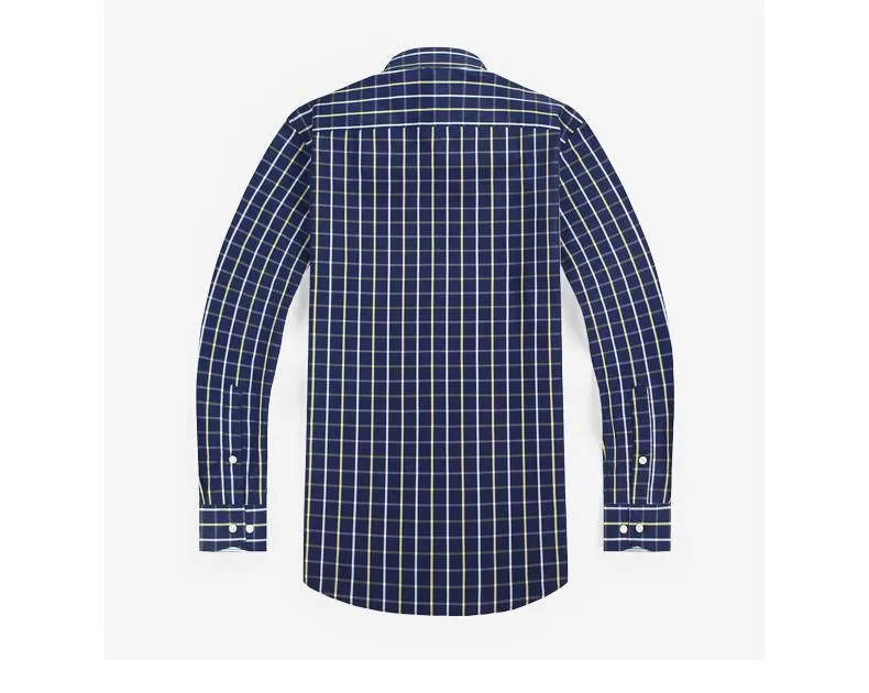 Men's Shirts Long Sleeve Cotton Plaid Shirts