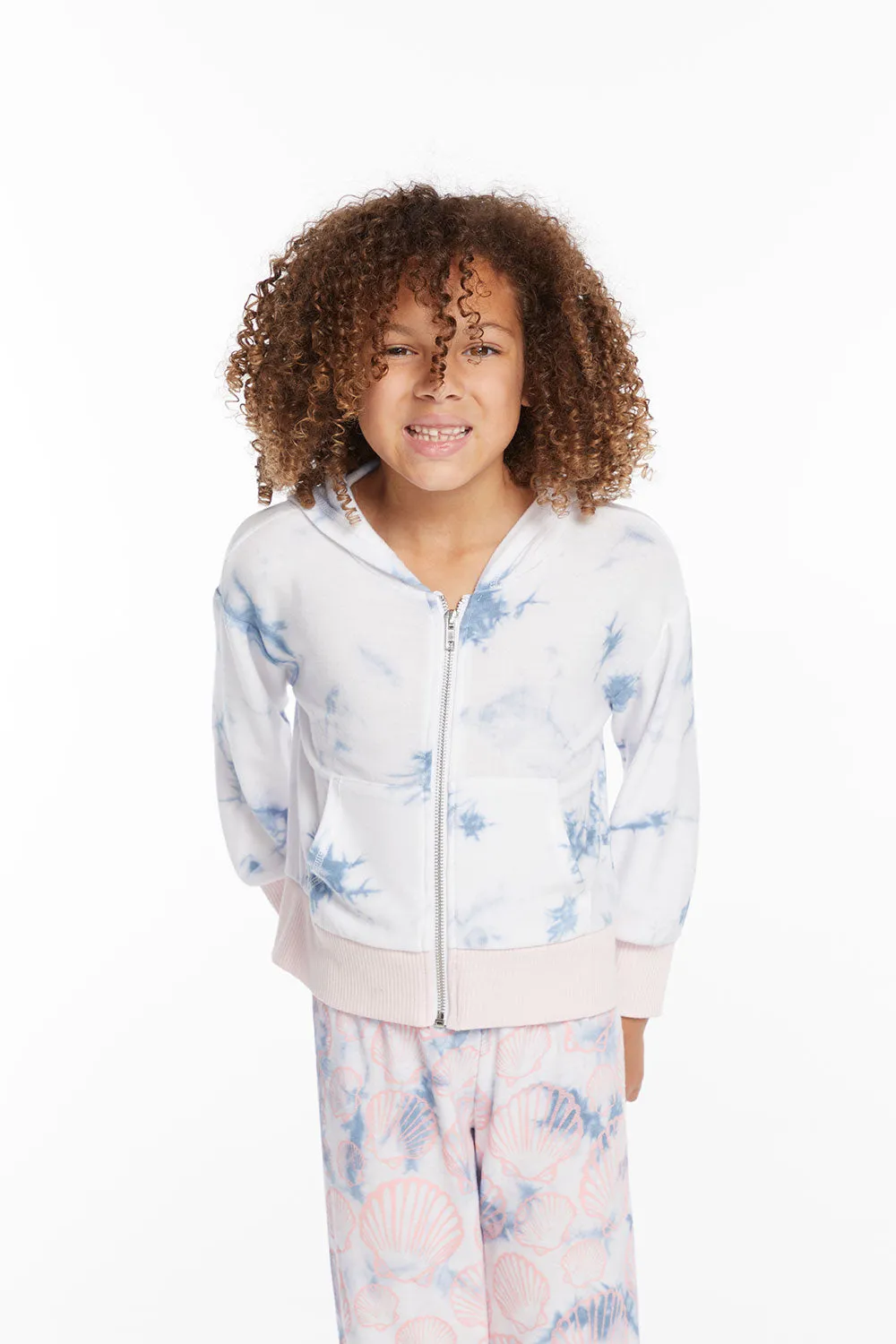 Mermaid Shell Girls Zip-up Hoodie