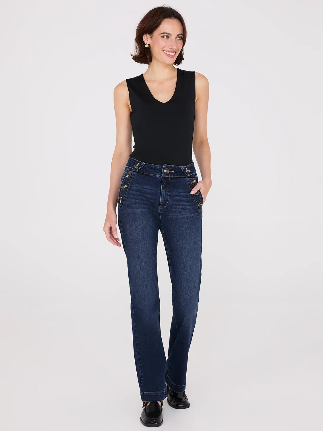 Mid-Rise Bootcut Sailor Jeans