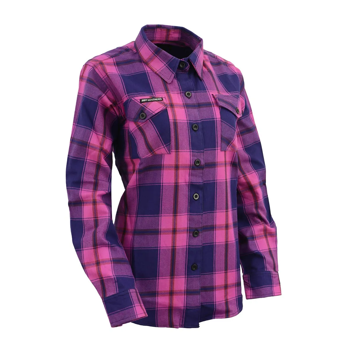 Milwaukee Leather MNG21610 Women's Pink, Blue and Maroon Long Sleeve