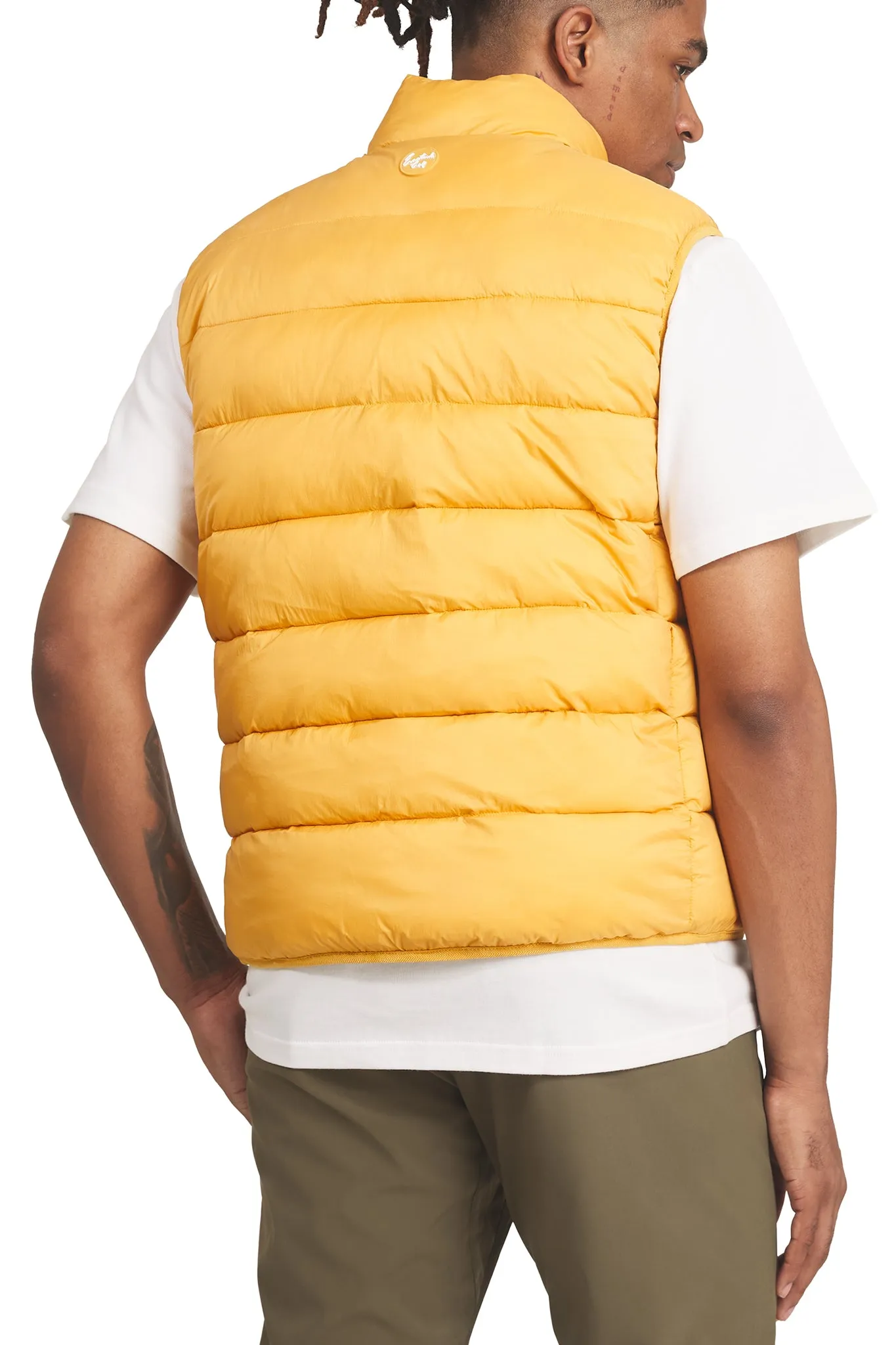 Mocha/Gold Men's Reversible Quilted Vest