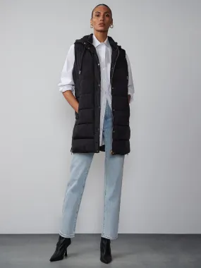 Oversized Hooded Puffer Vest Jacket