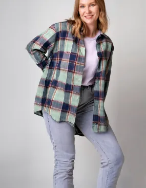 Pastel Plaid Flannel Shirt