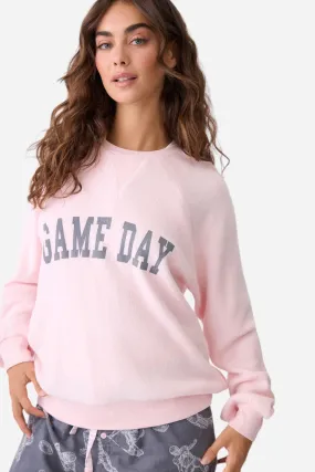 PJ Salvage Long Sleeve Game Day Sweater in Blush