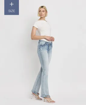 PLUS SIZE TUMMY CONTROL MID RISE BOOTCUT JEANS