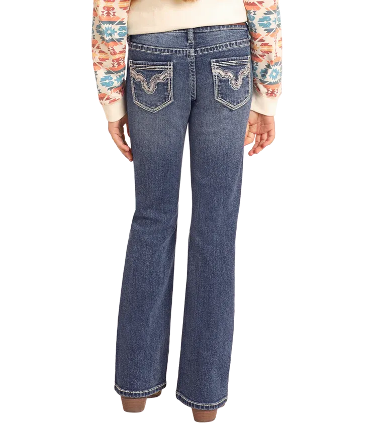 Rock & Roll Girls Cowhide Bootcut Jeans-BG4MD04798