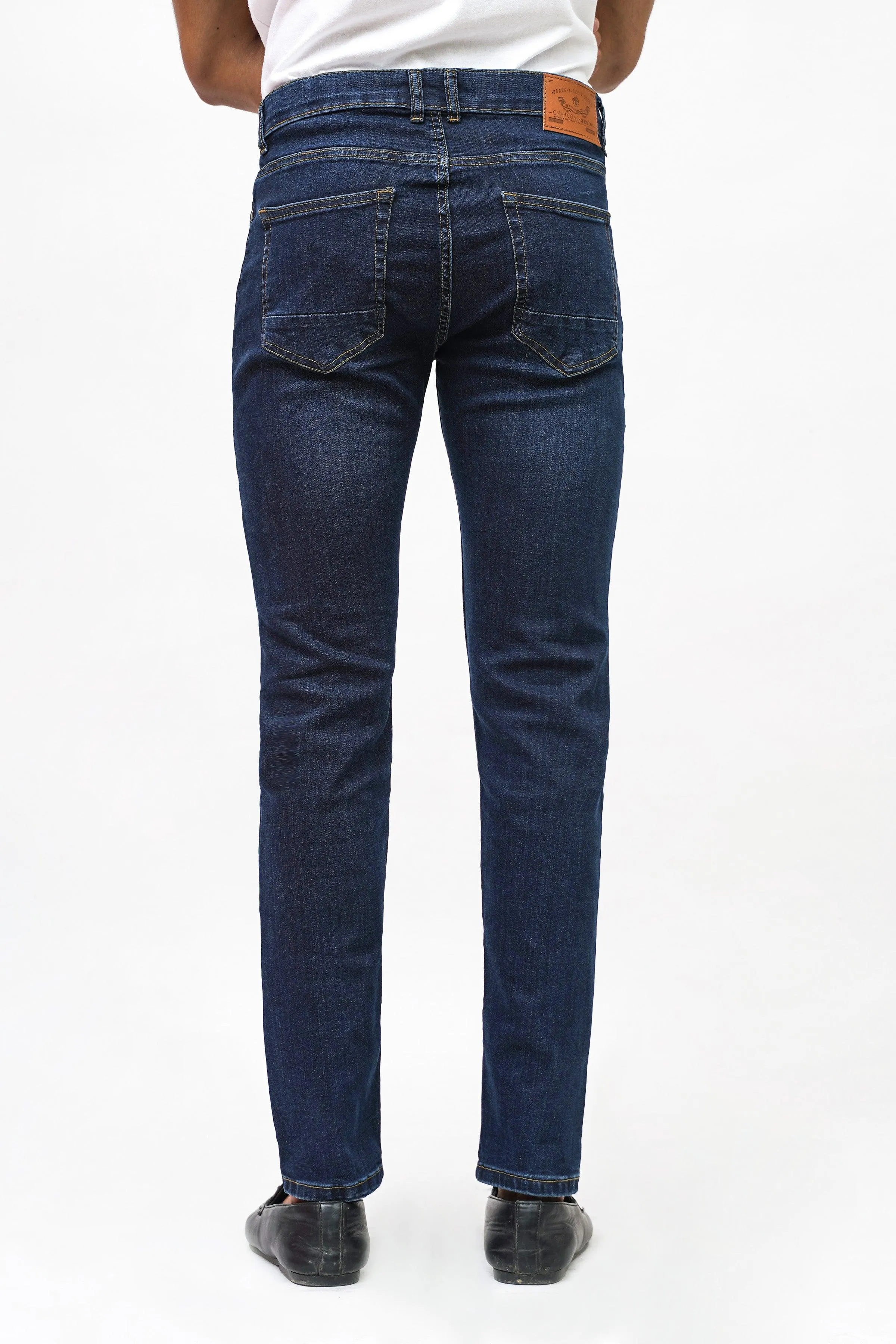 SLIM LEG DENIM JEANS D.BLUE TINTED