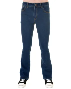 Stonewash Stretch Denim Slim Bootcut Jeans