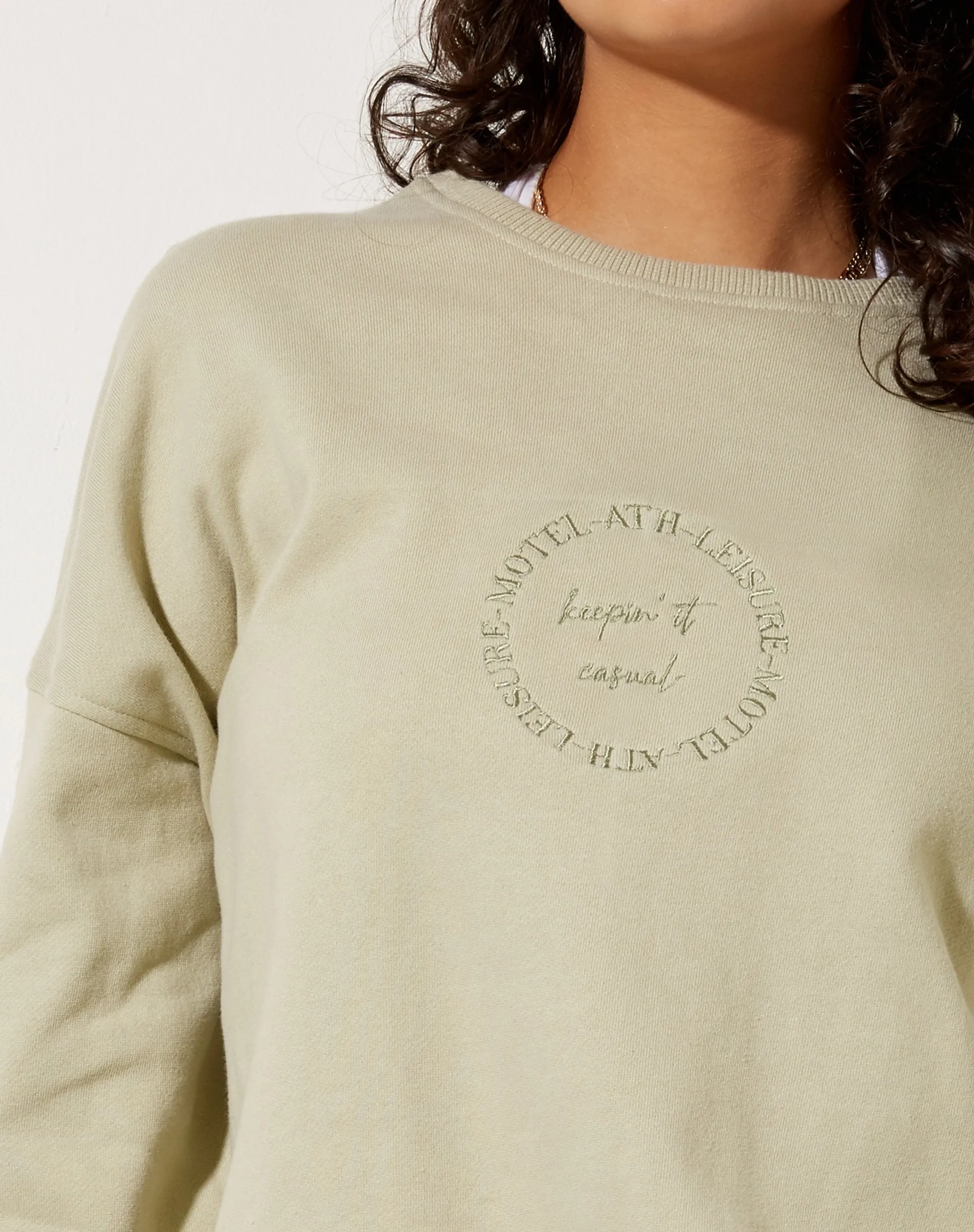 Ted Sweatshirt in Pastel Green Keepin It Casual