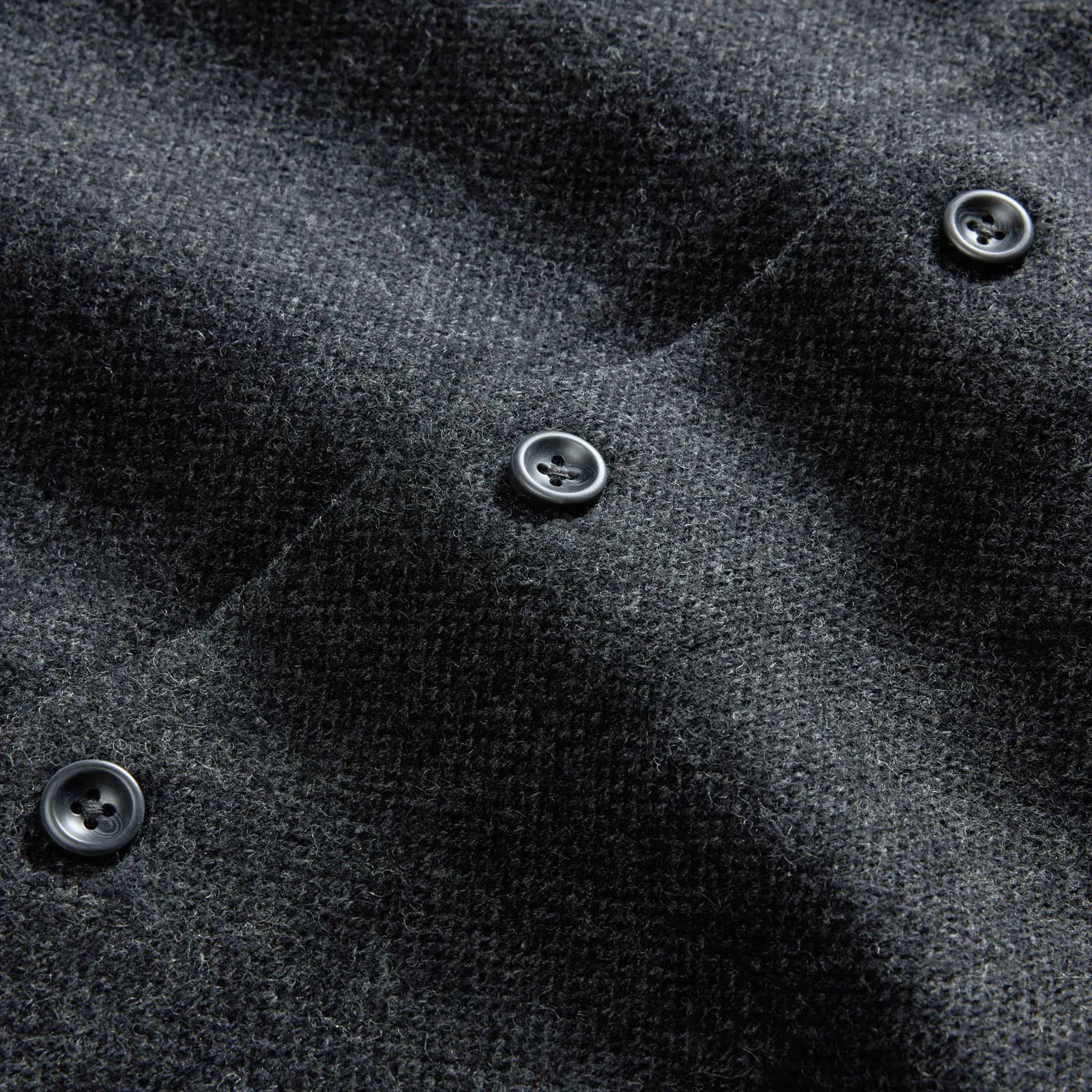 The Evans Overshirt in Charcoal Birdseye Wool