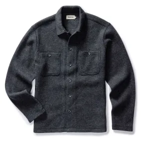 The Evans Overshirt in Charcoal Birdseye Wool