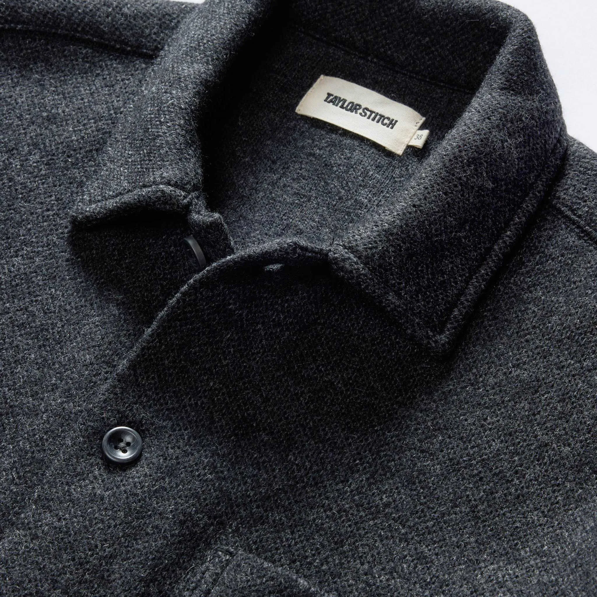 The Evans Overshirt in Charcoal Birdseye Wool