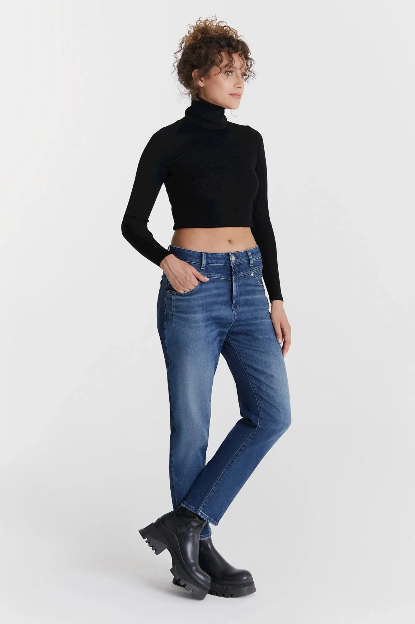 Victoria - Boyfriend Jean - Dark Blue - L30