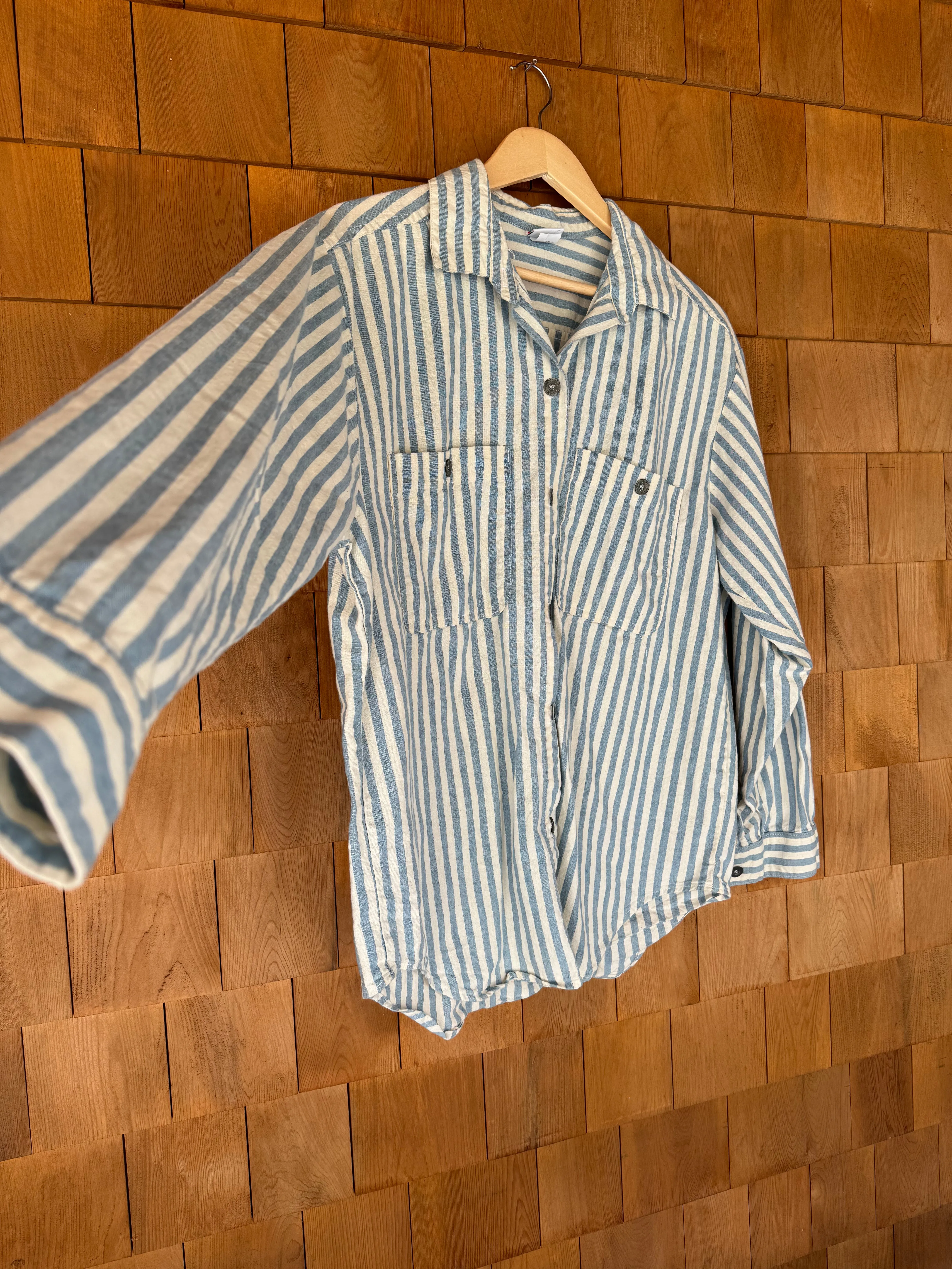 Vintage Super Soft Striped Shirt - Blue   White